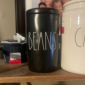 Rae dunn black beans canisters